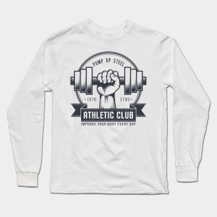 Gym logo in vintage style Long Sleeve T-Shirt